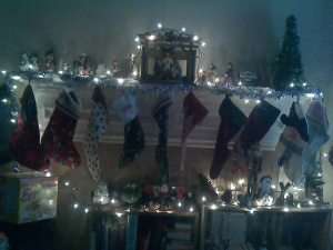 Christmas mantel