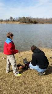 Garrett and Cody Fishing