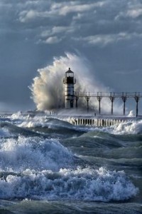 storm and lighthouse